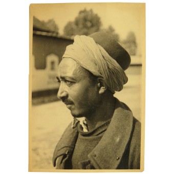 Foto de prisioneros de guerra. soldado del ejército marroquí en francés. Espenlaub militaria